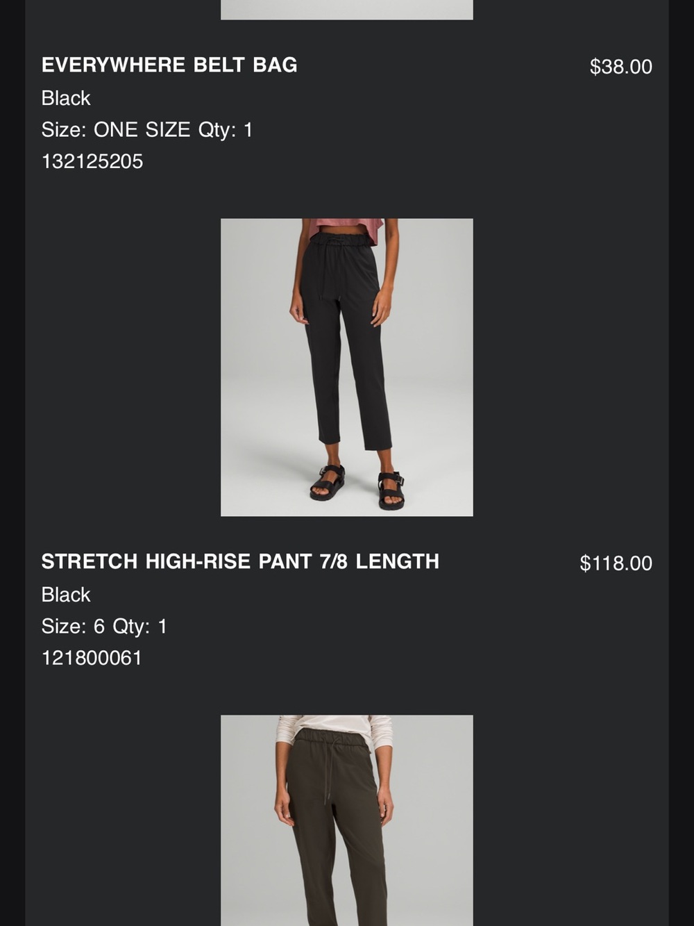 lululemon stretch hi rise pant 7/8 length black - Picture 4 of 4